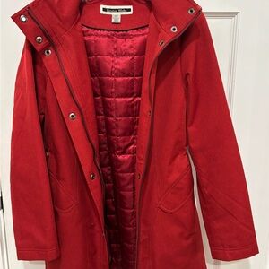 Kristen Blake Red Trench Coat